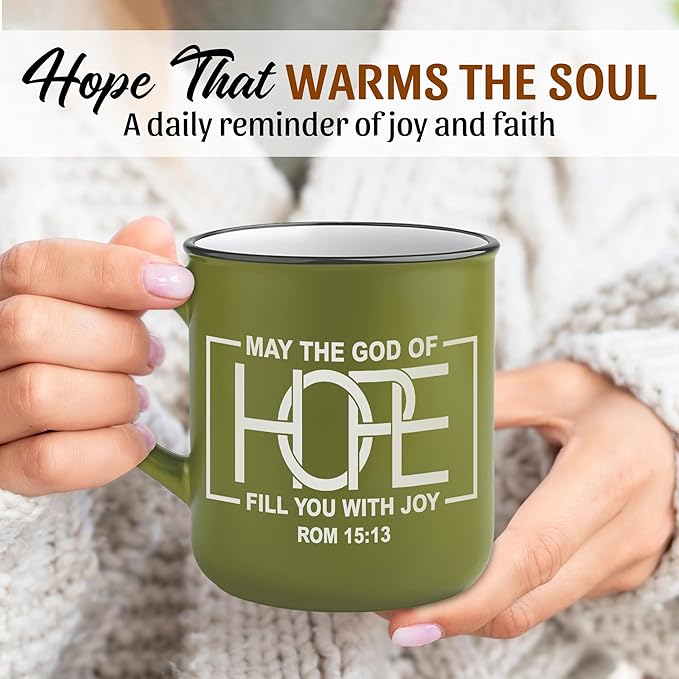 4 - Pack Inspirational Christian Coffee Mug for Women & Men - Scripture Coffee Cups with Bible Verses - Religious Coffee Mugs - Faith Based Gift Set - Ceramic Christian Mug