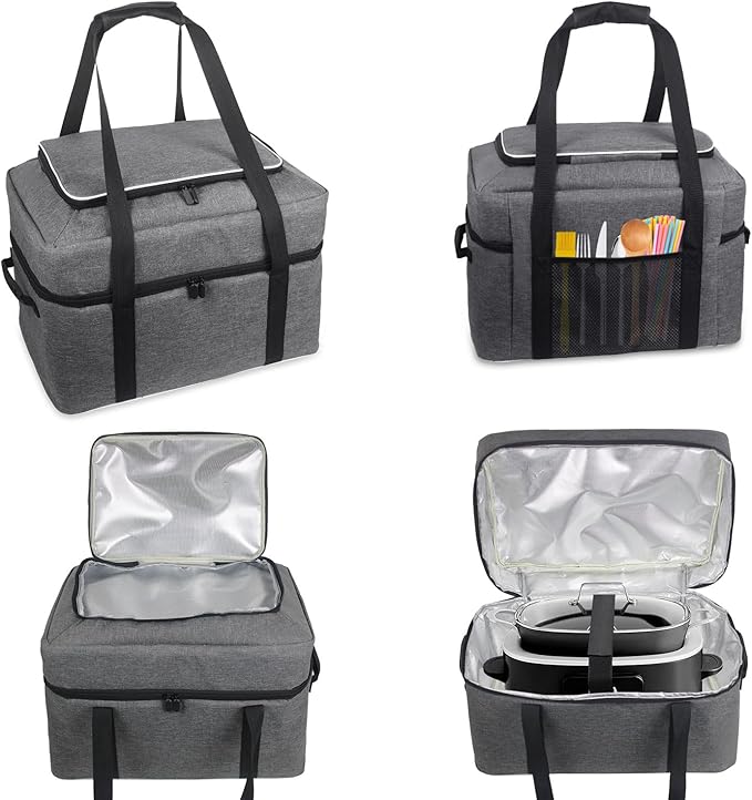 Carrying Bag for Ninja MC1010/MC1001 Foodi PossibleCooker Slow Cooker 8.5QT, 2 Layer Insulated Slow Cooker Travel Carrier Bag, Thick Padded for Protection, Accessories for Ninja Crockpot