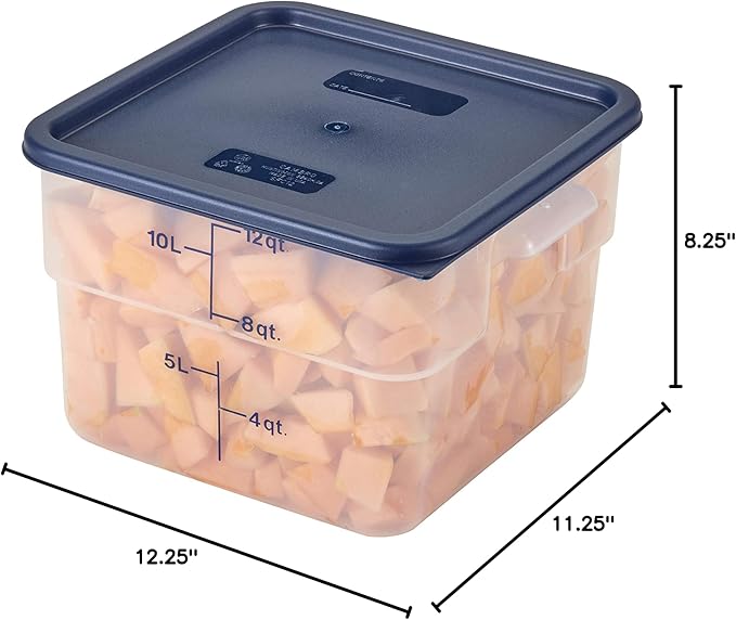 Cambro 12SFSPP190 12 qt Polypropylene Food Storage Container - CamSquare짰 Case of 6