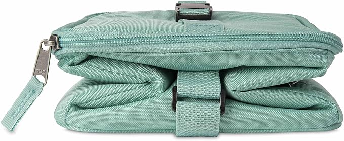 PackIt짰 Freezable Essential Cooler, Sage, Built with ECOFREEZE Technology, Fully Freezable, Collapsible, Reusable, With Removable Crossbody Strap, Top Clip Handle, Designed for Fresh Office