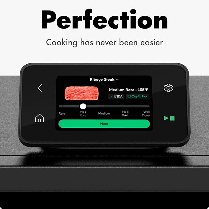 CHEF iQ MiniOven Smart Toaster Oven Air Fryer Combo, 11-in-1 Countertop Convection Oven, Bake, Broil, Air Fry, Broil, Dehydrate, 1750W, 25 Qt Capacity, Fast Cooking with Touchscreen Controls ??Black