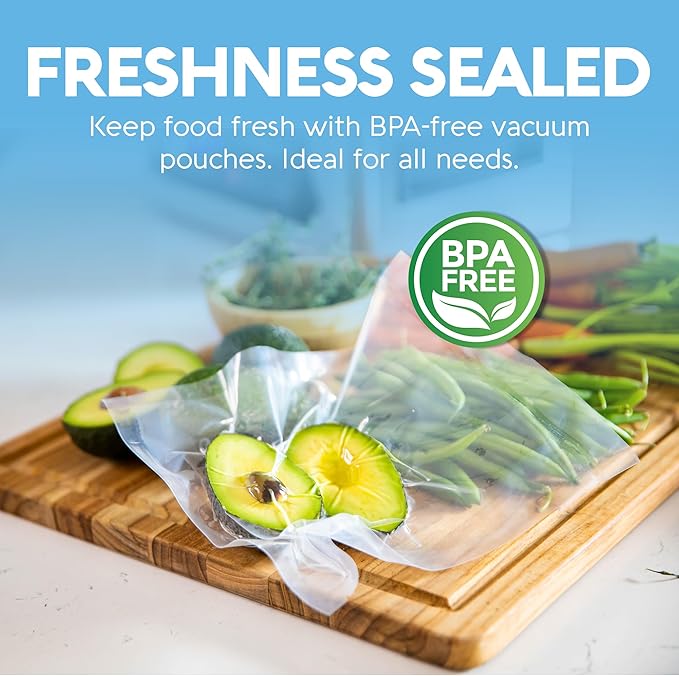 Avid Armor Chamber Vacuum Sealer Bags ??Heavy Duty, BPA-Free, Pre-Cut Chamber Vacuum Bags for Food Preservation, Freezer Storage, Sous Vide and more, 250/Pack (6x10) ??Multi-Use Vacuum Bags