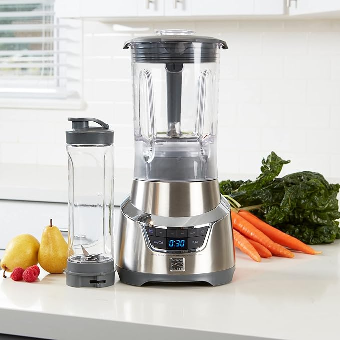 Kenmore Elite Countertop Blender ??Electric Mixer for Smoothies, Ice Crush & Pulse Function, Heavy Duty Pitcher, Kitchen Appliance, Dishwasher-Safe Jar