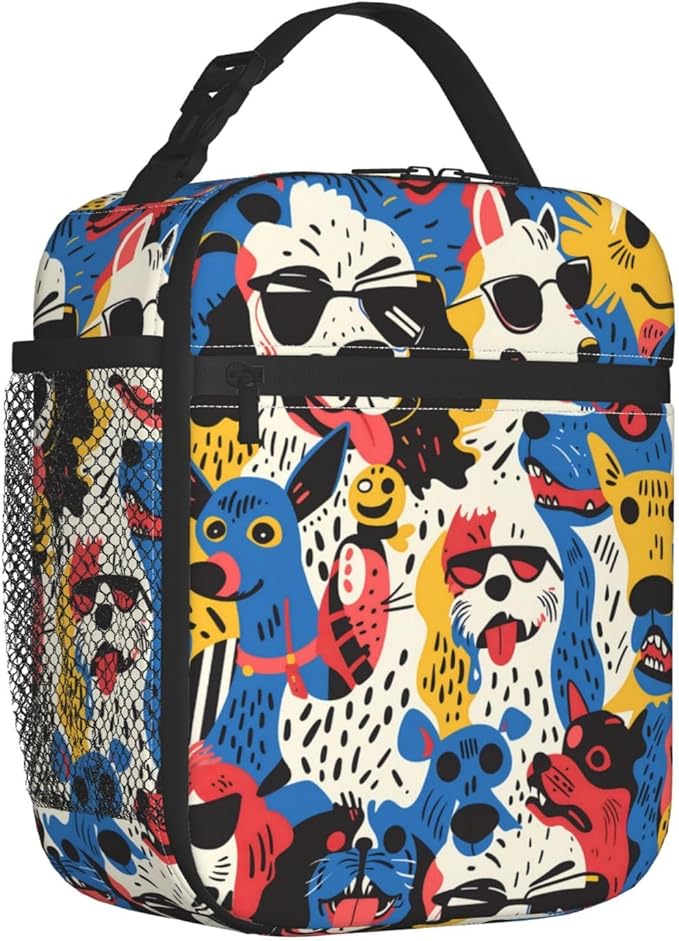 VANZEV Insulated Lunch Box for Women Men, Dog Lunch Box Reusable Portable Lunch Bag Cooler Tote Waterproof Lunch Container for Office Picnic Work Travel