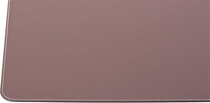 Nikalaz Set of 6 Placemats Made of Recycled Leather (18"x13", Brown)