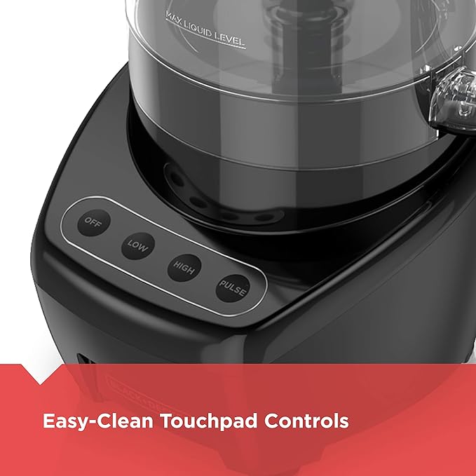 BLACK+DECKER Food Processor and Vegetable Chopper, Stainless Steel Blade, 8-Cup Capacity, 450W Power with Attachments to Shred, Slice, Mince, Grind, and Puree (Pack of 2)