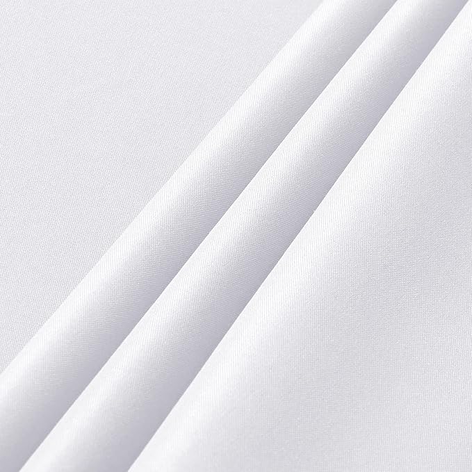 sancua 10 Pack White Tablecloth 60 x 120 Inch, Rectangle Table Cloth for 8 Feet Tables - Stain and Wrinkle Resistant Washable Polyester Table Cover for Dining Tables, Buffet Parties and Camping