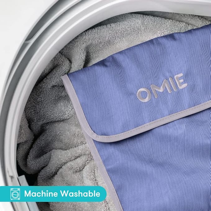 Omie OmieBox Lunch Bag - Washable, Foldable, Durable, WaterResistant Fabric with Interior Pocket and External Bottle Holder (Purple)