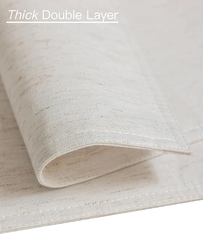 Placidy Rectangular Cloth Place Mats for Dining Tables Set of 12 Washable Water Repellent Non Slip Durable Linen Placemats Table Protective 12x18 Inch