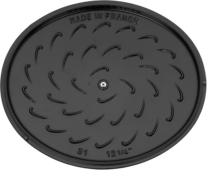 Staub Cast Iron 6.25-qt Shallow Oval Dutch Oven - White Truffle