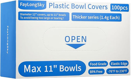 100 Bowl Covers Bread Proofing Plastic Wrap for Food Shower Caps for Sourdough Bread Baking Rising Elastic Reusable Banneton covers Outdoor Fresh Keeping Bags BPA Free Food Grade