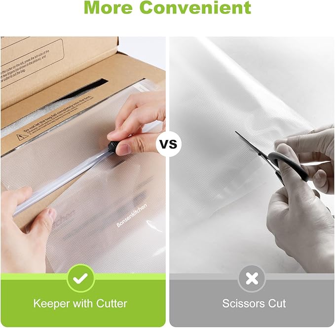 [2025 New] Bonsenkitchen 11??x 150??Vacuum Sealer Bags Rolls with Cutter for Food Storage, Commercial Grade, BPA Free, Great for Meal Prep and Sous Vide Cooking