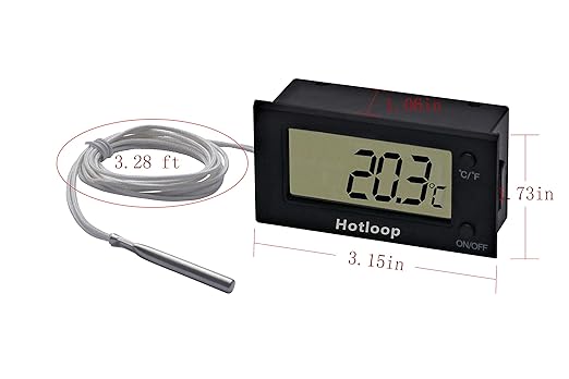 Digital Oven Thermometer Heat Resistant up to 572째F/300째C, LCD