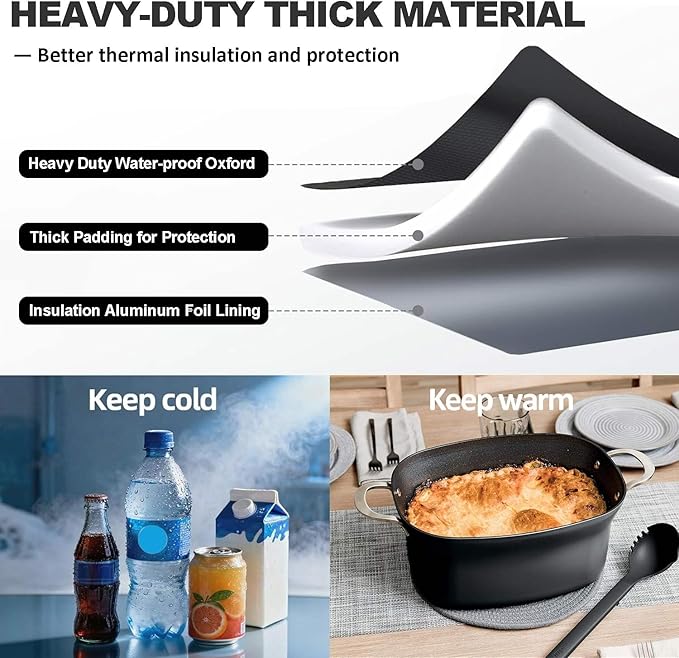 Carrying Bag for Ninja MC1010/MC1001 Foodi PossibleCooker Slow Cooker 8.5QT, 2 Layer Insulated Slow Cooker Travel Carrier Bag, Thick Padded for Protection, Accessories for Ninja Crockpot