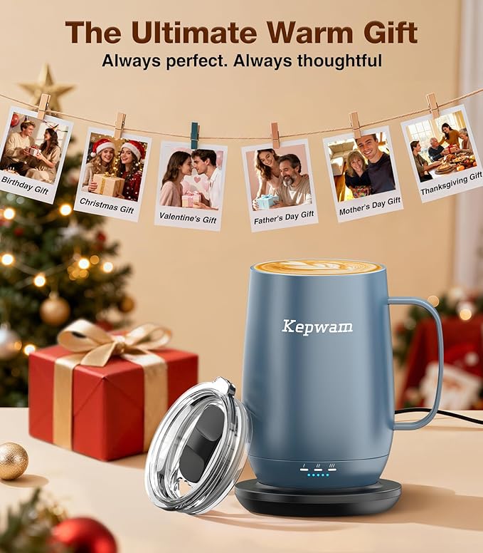 Heated Coffee Mug T2-Plus, 20oz Leading Large Capacity Self Heating Mug, Up to 8 Hrs Battery & Hot Up to 149?? Smart Coffee Mug for Women, Men