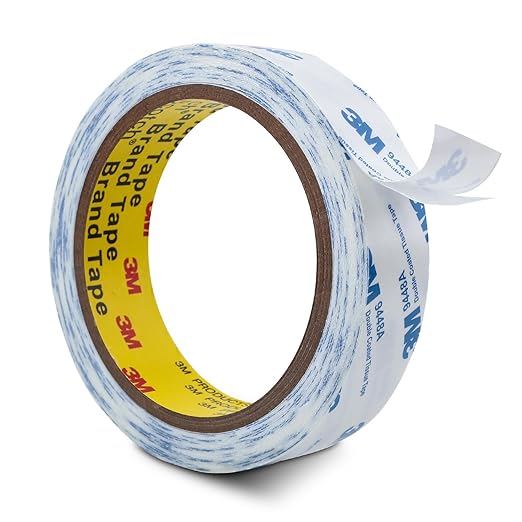 3M Double Sided Tape 1"횞32.8Ft 1 Pack 9448A Double Coated Tissue Tape Adhesive Sticky Tape Translucent Removable for Foam Art Craft Nameplate Bonding