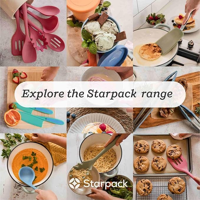 Starpack 'Get a Grip' Silicone Kitchen Tongs for Cooking 12 Inch - BBQ Silicone Tongs for Grill Heat Resistant to 600째F - Stainless Steel Utensils with Non Stick Rubber Tips for Serving Food