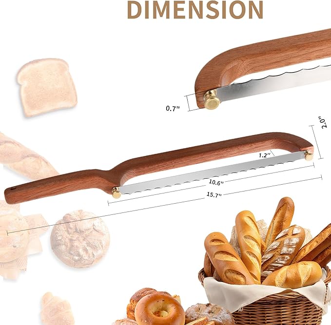 Uprichya Bread Knife for Homemade Bread - Sourdough Knife Slicer, Left-Handed