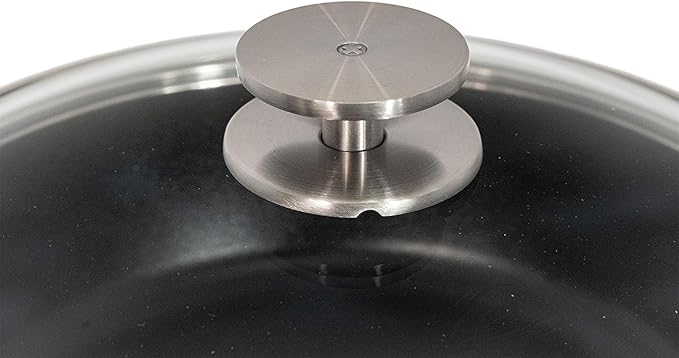 Swiss Diamond Nonstick Hybrid Ceramic and Diamond-Infused Deep Saute Pan With Glass Lid, PFAS- and PFOA-free, Dishwasher & Oven Safe Up To 500 째F (3.8 Quart)