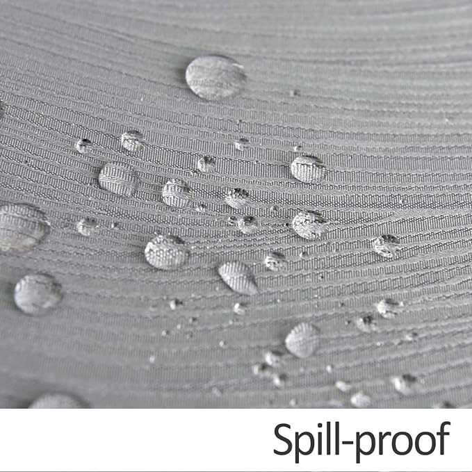 maxmill Square Table Cloth Swirl Design Water Proof Wrinkle Free Heavy Weight Soft Tablecloth Table Cover for Outdoor and Indoor Use Square 60 x 60 Inch Light Grey