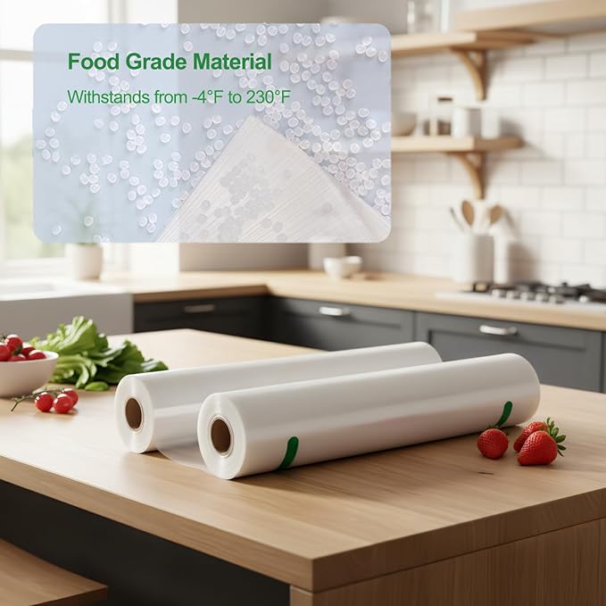 MAGIC SEAL Chamber Vacuum Sealer Bags Rolls - Clear 12?쇺셹50??Smooth Rolls 2 Pack, BPA Free Great for Food Vac Storage & Sous Vide, Non-Textured, Not Compatible with FoodSaver-Type Vacuum Sealers