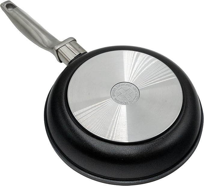 Swiss Diamond Induction Ready Nonstick Frying Pan Hybrid Ceramic and Diamond-Infused Fry Pan, PFAS- and PFOA-free, Dishwasher and Oven Safe Fry Pans (8 IN)