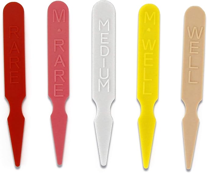 New Star Foodservice 24227 Plastic Medium Well Steak Markers, Yellow (Pack of 1000)