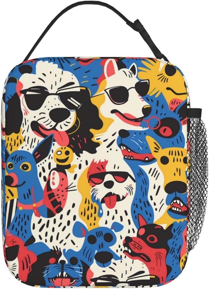 VANZEV Insulated Lunch Box for Women Men, Dog Lunch Box Reusable Portable Lunch Bag Cooler Tote Waterproof Lunch Container for Office Picnic Work Travel