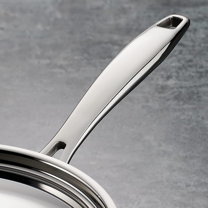 Tramontina Signature Tri-Ply Clad Stainless Steel 11-Inch Square Grill Pan, Induction-Ready, Dishwasher-Safe, NSF-Certified, Made in Brazil
