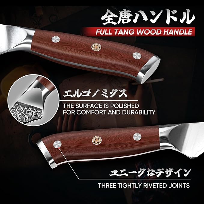 Purple Dragon Fillet Knife 7 Inch, Japanese Boning Meat Cutting Knives Razor-Sharp Meat Trimming Deboning ??Professional Filet Fish Knife with Ergonomic Handle Christmas Gift for Men and Women