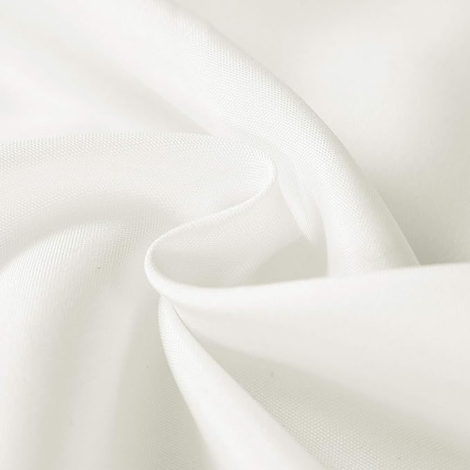 Cupuamon 132 inch Round Tablecloth Washable Polyester Table Cloth Decorative Table Cover for Wedding Party Dining Banquet（132 inch,Ivory）