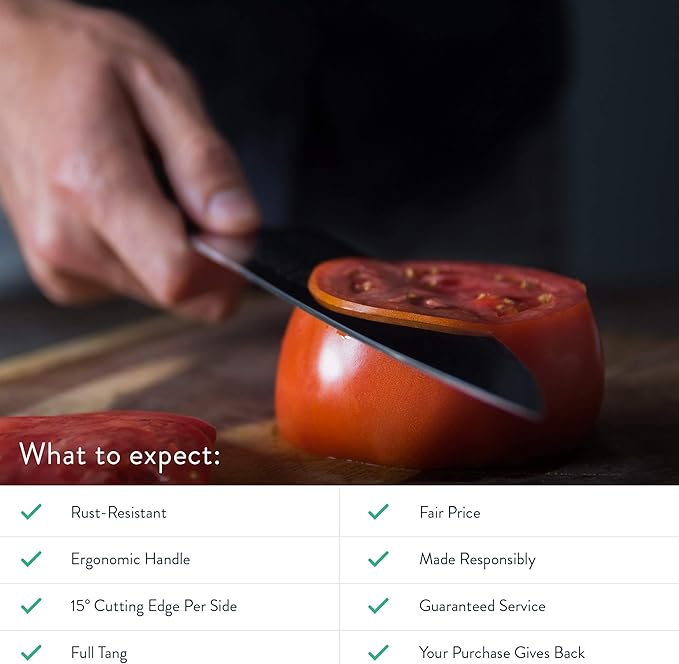 Greater Goods 8??Chef?셲 Knife ??German Steel (X50CrMoV15), Full-Tang, Everyday Kitchen Knife