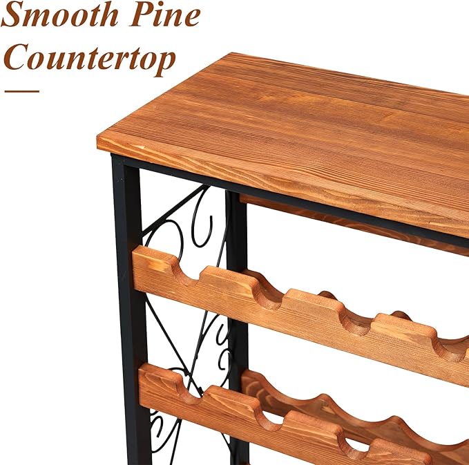 64 Bottles Wine Rack Freestanding Floor with 2 in 1 LED Light, Wine Bottle Rack Wine Holder Wine Storage Shelf for Kitchen Bar Pantry, Tall Wine Cabinet Stand Display 31.85''L X 10.6''W X 47.95''H