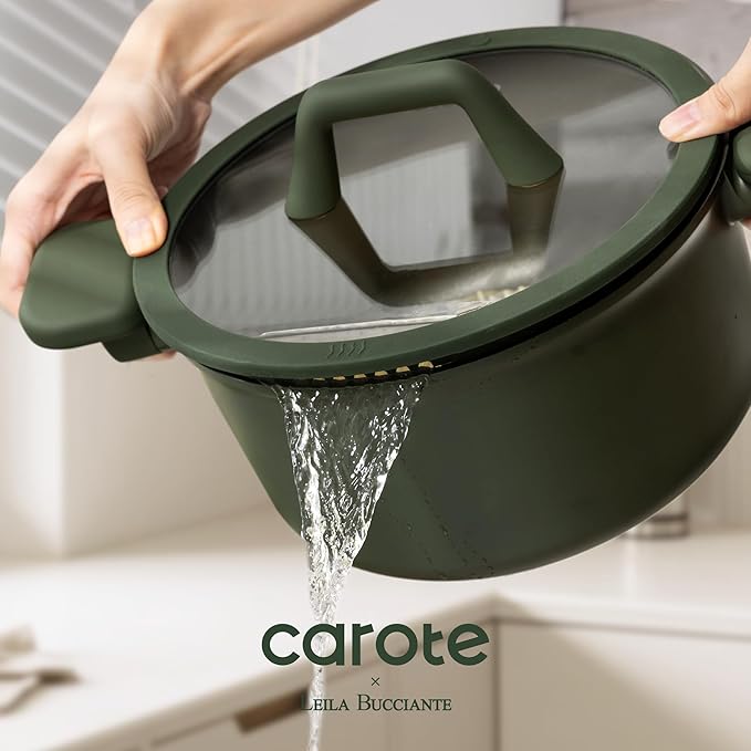 CAROTE 31PCS Pots and Pans Set, Nonstick Cookware Set Kitchen Non Stick Induction Cookware Non-toxic Granite Cooking set