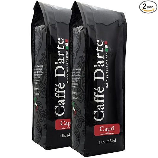 Caffe D?셙rte Capri Whole Bean Espresso Coffee ??Italian Espresso Roast, Freshly Roasted in Seattle, Rich & Velvety Flavor ??1 lb Bags, Pack of 2