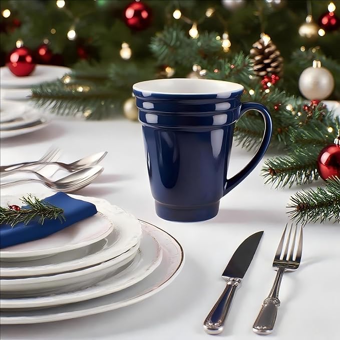 HOME SMILE Blue Novelty Coffee Mug for Men Office Work,Ceramic 14 oz Large Coffee Cup,Christmas Birthday Gifts for Dad Grandpa,Navy Blue,Microwave & Dishwasher Safe