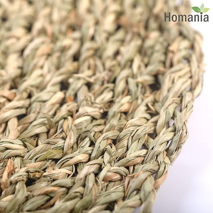 Table Mats Set of 10, Round Seagrass Placemats, Rattan Chargers for Dinner Plates, Place Mats, Charger Plates, Wicker Chargers for Dinner Plates, Manteles Individuales De Mesa, Diameter 11.8 in
