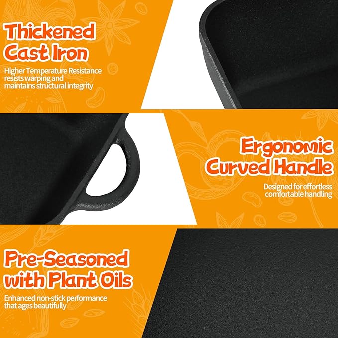 6.35 Qt Oval Cast Iron Dutch Oven for Bread Baking, Bread Baking Pan with Lid includes Bread Baking Supplies, Multi-Functional Sourdough Baking Kit for Frying and Braising