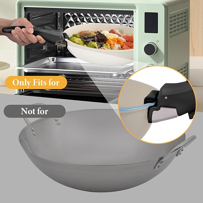 Removable Pot Handle Black, Universal Pan Handle, Replacement Handle for Pots and Pans, Fits All Cookware, Includes Spatula Rest & Drip Pad竊?Durable & Heat-Resistant