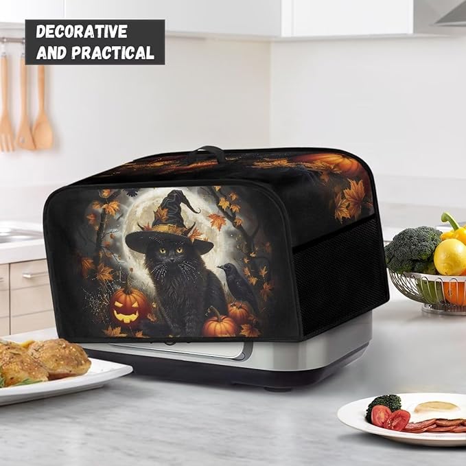 Halloween Protection for Electric Slow Cooker Halloween Decor Appliance Dust Cover Fit for Most 6+ Quart Portable Accessories Carrying Cover