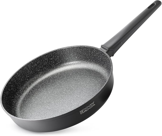 THE ROCK SOHO 11-Inch Non Stick Frying Pan ??Nothing Sticks, Never Warps, Lasts Longer, Healthy Skillet with Heat-Resistant Handle, PFOA Free, Oven & Dishwasher Safe, Black