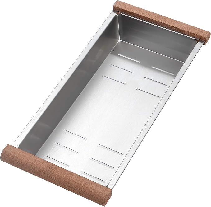 STARSTAR Workstation Ledge Top Mount/Drop-in Gold 304 Matte Stainless Steel Single Bowl For Kitchen,Yard, Office, Bar, Laundry Sink (22 x 22 x 12)