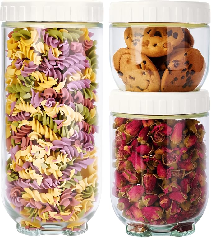 Hoa Kinh 15oz&20oz&35oz Glass Overnight Oats Jars with Lids