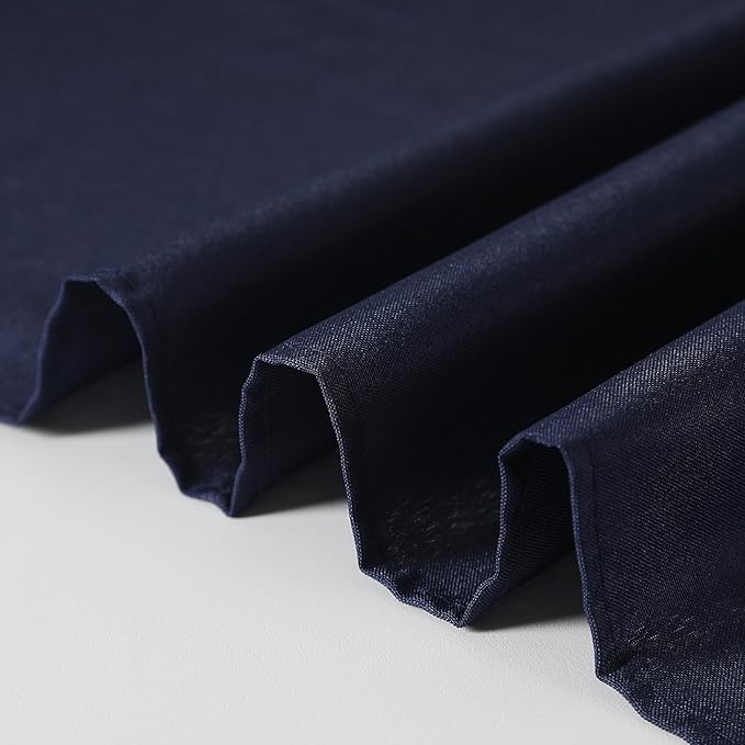 Cupuamon 60 inch Round Tablecloth Washable Polyester Table Cloth Decorative Table Cover for Wedding Party Dining Banquet（60 inch,Navy）