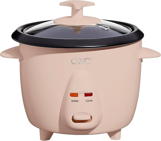 COOK WITH COLOR 6 Cup Rice Cooker 300W - Effortless Cooking and Perfectly, Cooks 3 Cups of Raw Rice for 6 Cups of Cooked Rice, Blush