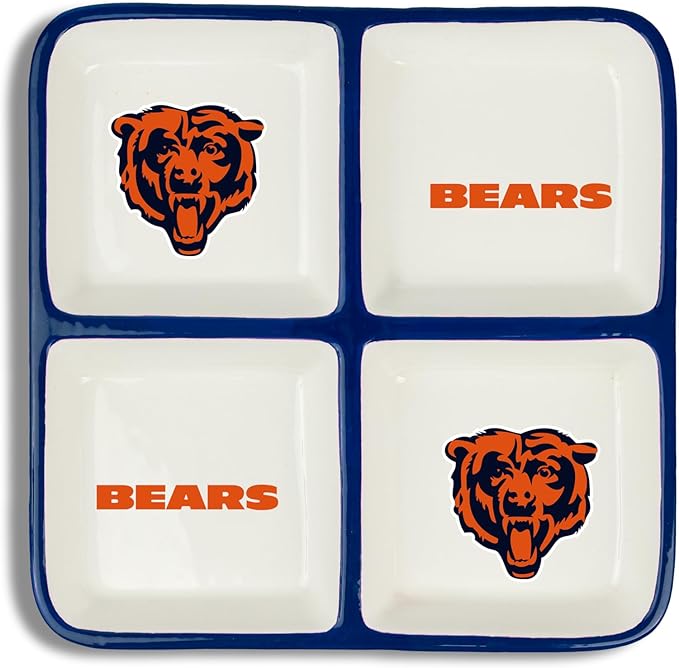 The Memory Company | Licensed NFL 4-Section Ceramic Plate
