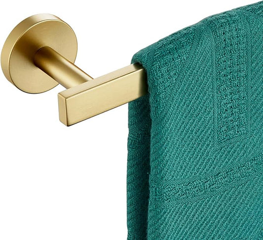 12 Inch Bathroom Towel Bar Bath Towel Rack Kitchen Towel Holder Towel Ring Wall Mounted SUS304 Stainless Steel Brushed Gold AN4001GD-L12