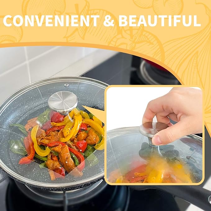 HUASAI Stainless Steel Replacement Handle compatible with Le Creuset,Aldi,Lodge, and other Enameled Cast-Iron Dutch Oven