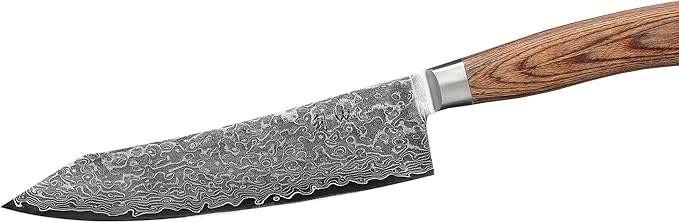 Wakoli EDIB Pro Premium Kiritsuke Chef's Knife ??Japanese-Style Kitchen Knife | 8-Inch Blade Made of 67-Layer Genuine Damascus Steel with Pakkawood Handle | Sharp, Durable, Professional Cooking Tool