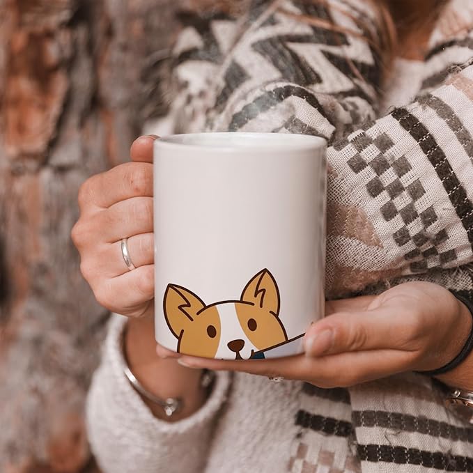Funny Murder Corgi Mug - Corgi Gifts for Dog Lovers, Mom Dad Gifts - 11 oz Ceramic Coffee Mug
